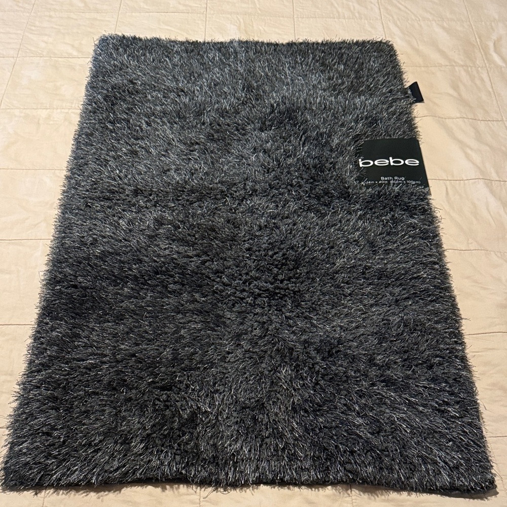 Bebe Charcoal Shag Rug  24” X 40”
